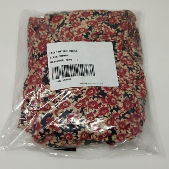 NEW $128 Free People Laced Up Mini Dress Large - Picture 14 of 16